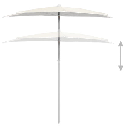 Parasol Half Met Paal 180X90 Cm Kleurig Zand