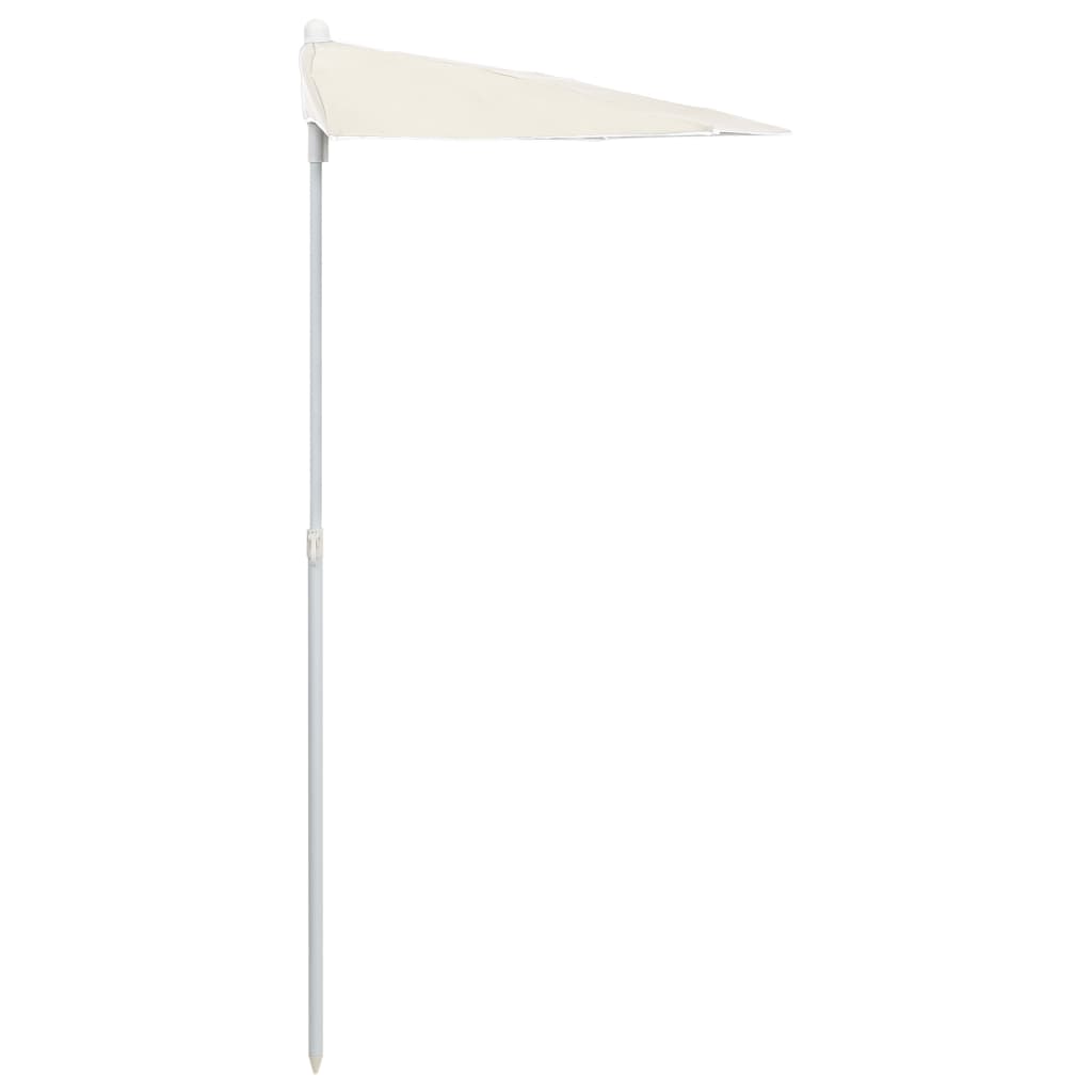 Parasol Half Met Paal 180X90 Cm Kleurig Zand