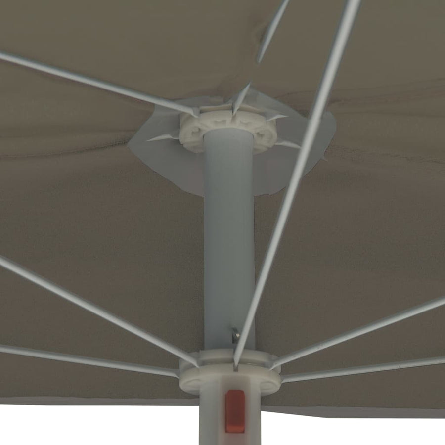 Parasol Half Met Paal 180X90 Cm Kleurig Zand