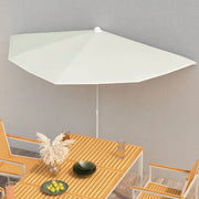 Parasol half 180x90 cm zandkleurig