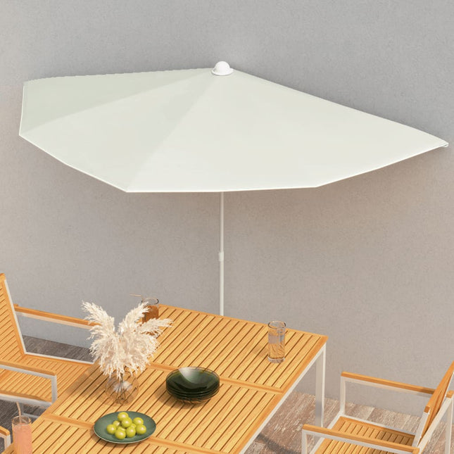 Parasol Half Met Paal 180X90 Cm Kleurig Zand