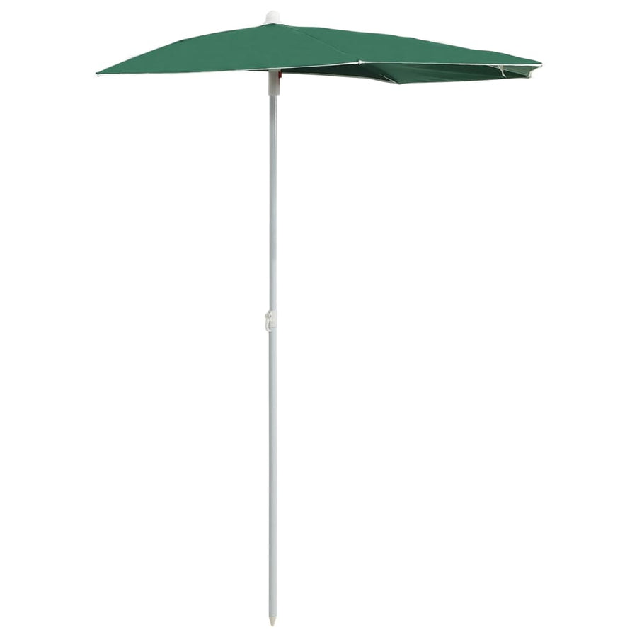 Parasol Half Met Paal 180X90 Cm Groen