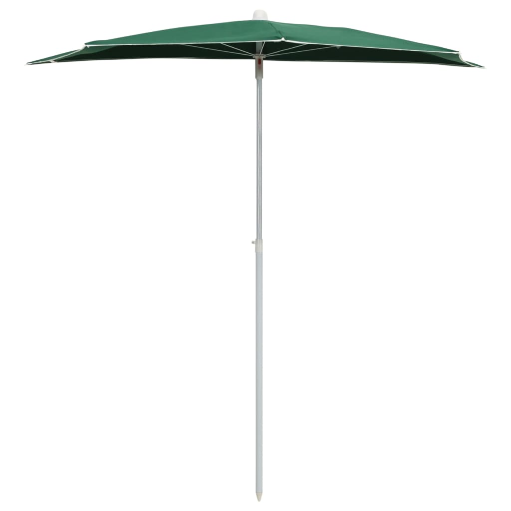 Parasol Half Met Paal 180X90 Cm Groen