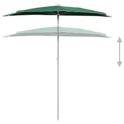 Parasol Half Met Paal 180X90 Cm Groen
