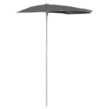 Parasol Half Met Paal 180X90 Cm Kleurig Antraciet