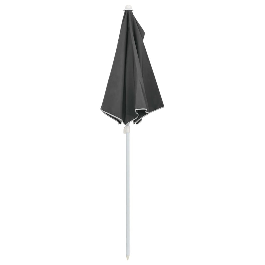 Parasol Half Met Paal 180X90 Cm Kleurig Antraciet