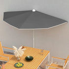 Parasol Half Met Paal 180X90 Cm Kleurig Antraciet