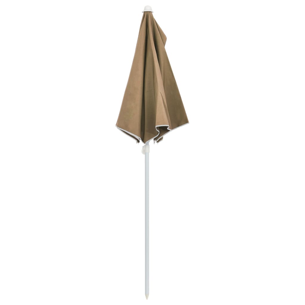 Parasol Half Met Paal 180X90 Cm Taupe