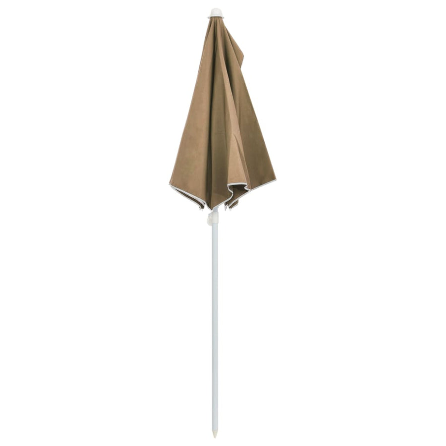 Parasol Half Met Paal 180X90 Cm Taupe