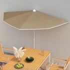 Parasol Half Met Paal 180X90 Cm Taupe