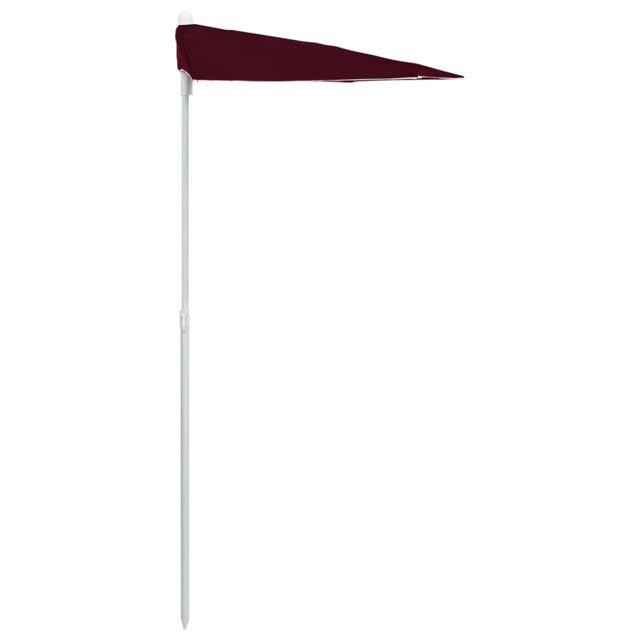 Parasol Half Met Paal 180X90 Cm Bordeauxrood