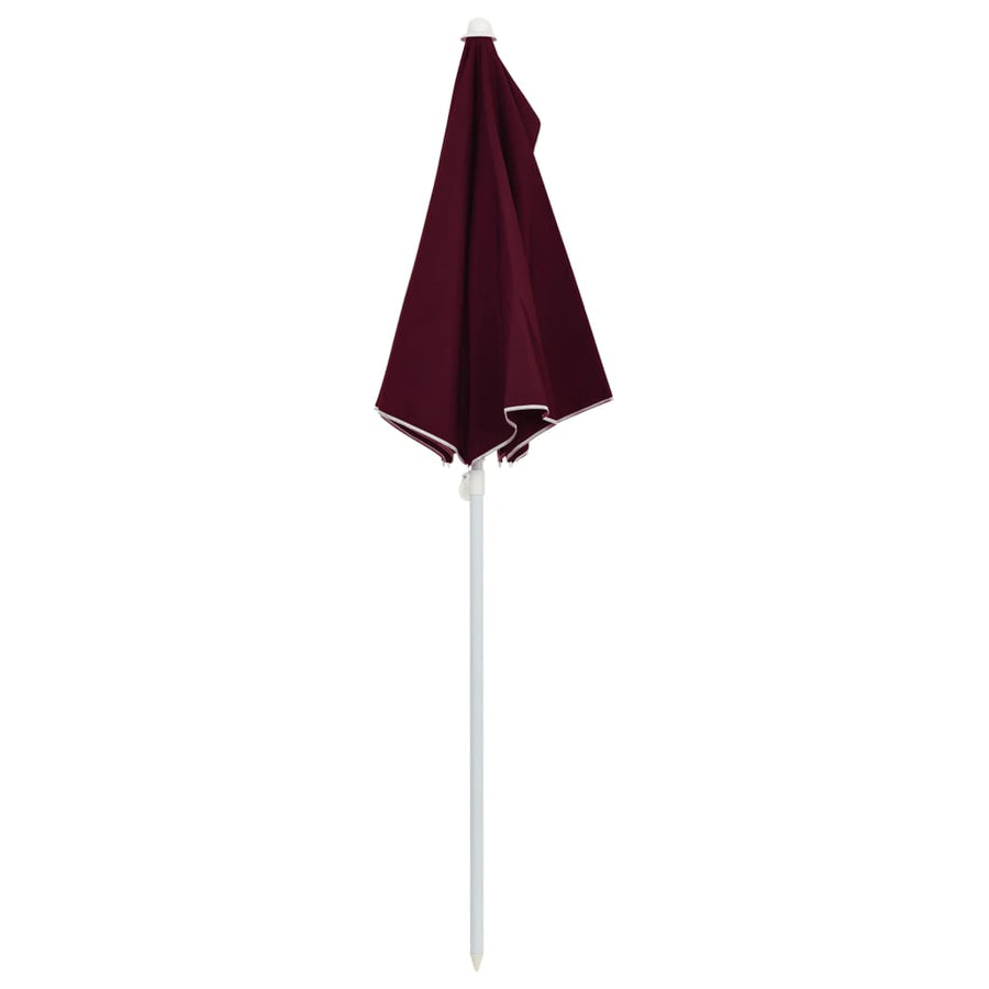 Parasol Half Met Paal 180X90 Cm Bordeauxrood