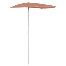 Parasol Half Met Paal 180X90 Cm Kleurig Terracotta