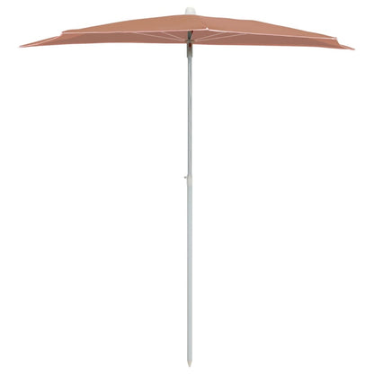 Parasol Half Met Paal 180X90 Cm Kleurig Terracotta