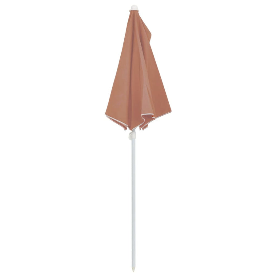 Parasol Half Met Paal 180X90 Cm Kleurig Terracotta