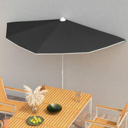 Parasol half 180x90 cm zwart
