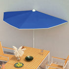 Parasol Half Met Paal 180X90 Cm Azuurblauw azure blue