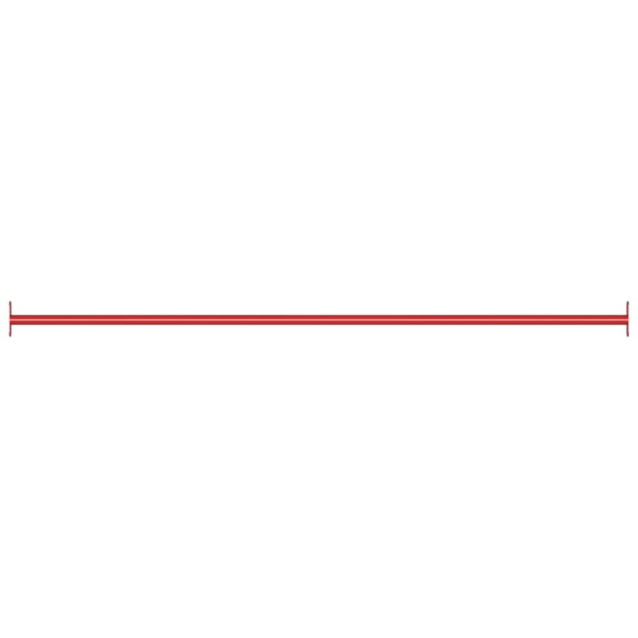 Rekstok 25 cm staal rood 1