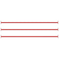 Rekstokken 3 st 125 cm staal rood
