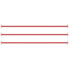 Rekstokken 3 st 125 cm staal rood