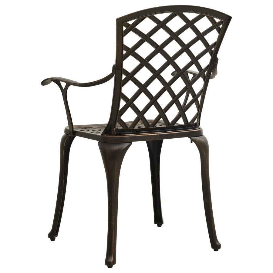 Tuinstoelen Gietaluminium Kleurig 2 Brons