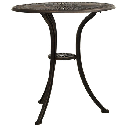 Tuintafel 62x62x65 cm gietaluminium kleurig Brons
