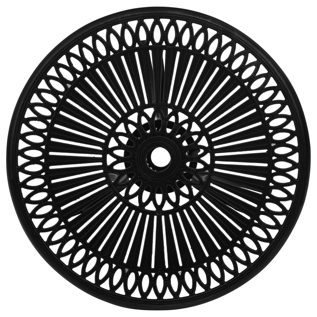 Tuintafel 62x62x65 cm gietaluminium Zwart