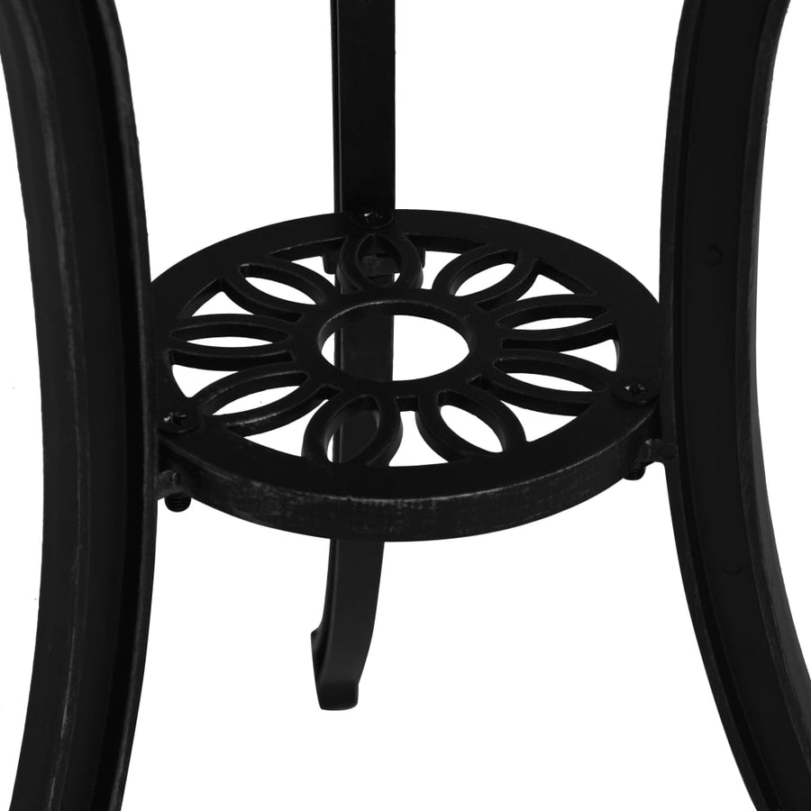 Tuintafel 62x62x65 cm gietaluminium Zwart