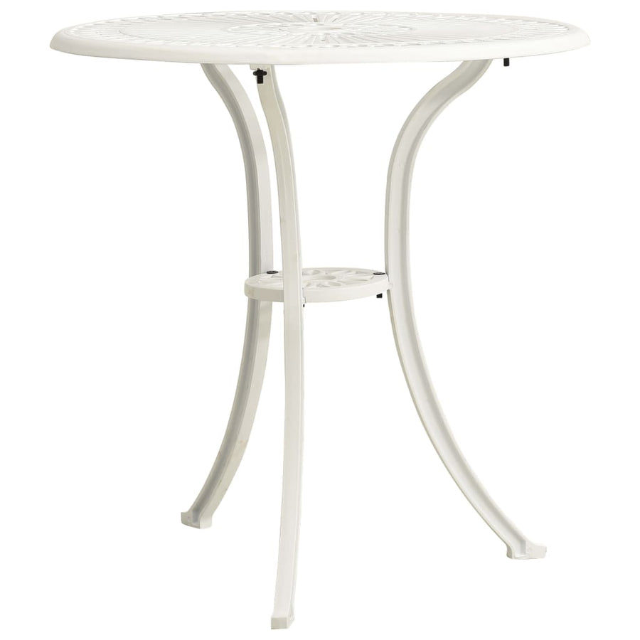Tuintafel 62x62x65 cm gietaluminium Wit