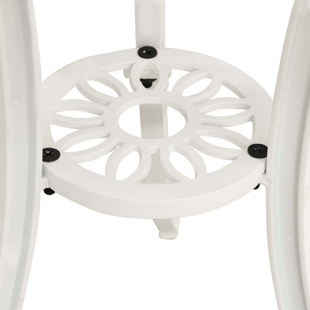 Tuintafel 62x62x65 cm gietaluminium Wit