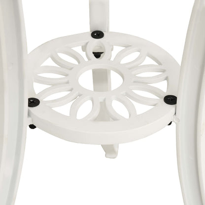 Tuintafel 62x62x65 cm gietaluminium Wit