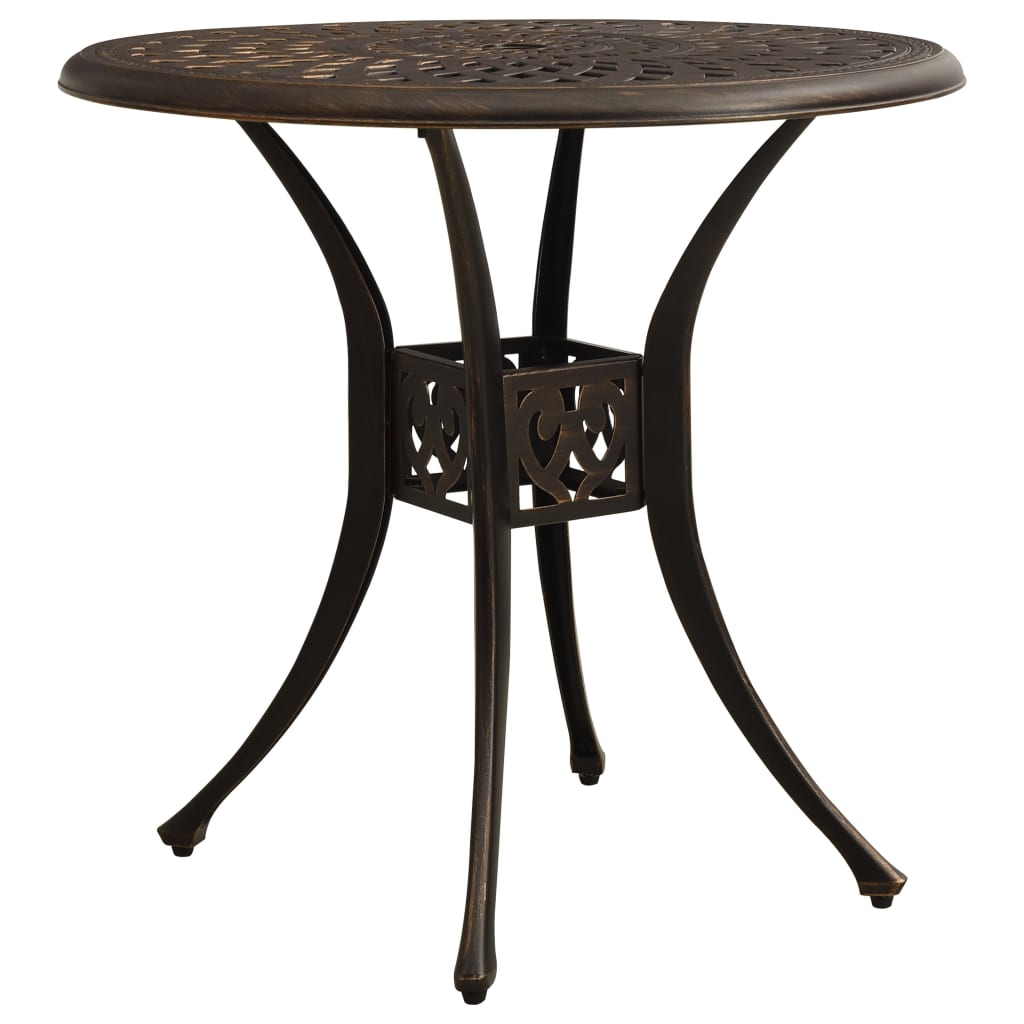 Tuintafel 90X90X74 Cm Gietaluminium Bronskleurig