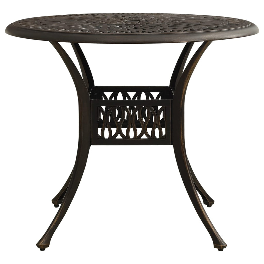 Tuintafel 90X90X74 Cm Gietaluminium Bronskleurig
