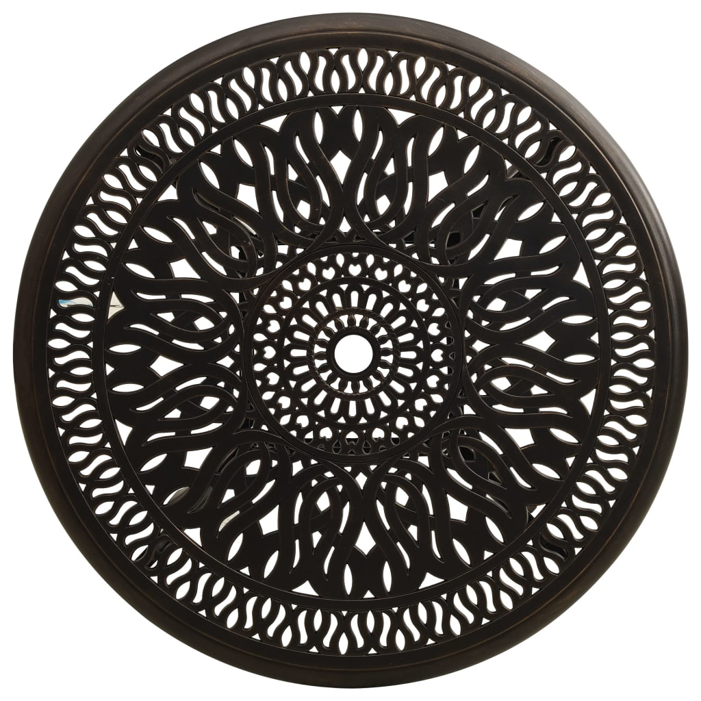 Tuintafel 90X90X74 Cm Gietaluminium Bronskleurig