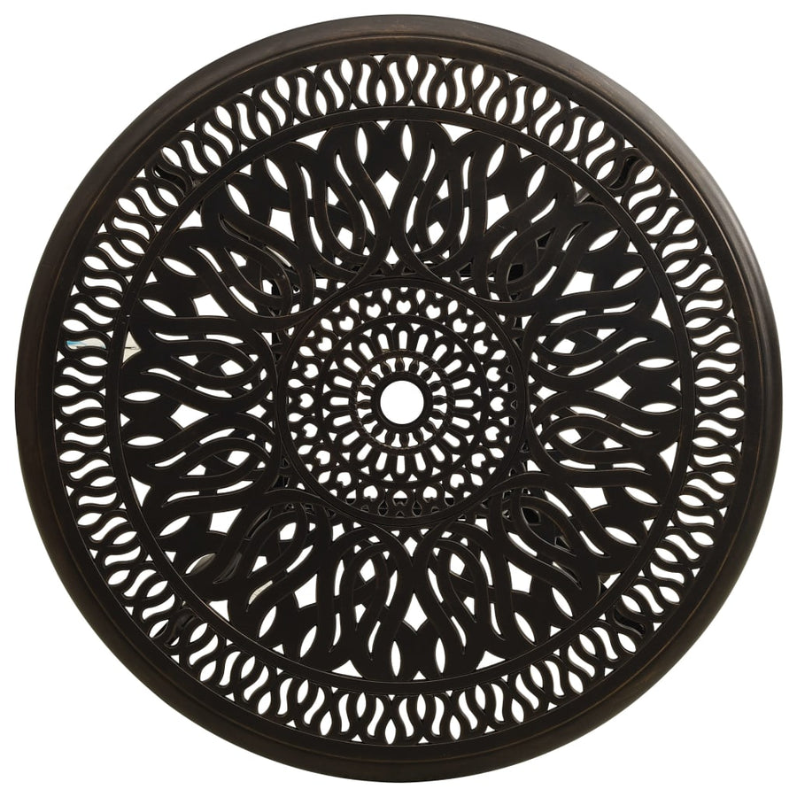 Tuintafel 90X90X74 Cm Gietaluminium Bronskleurig