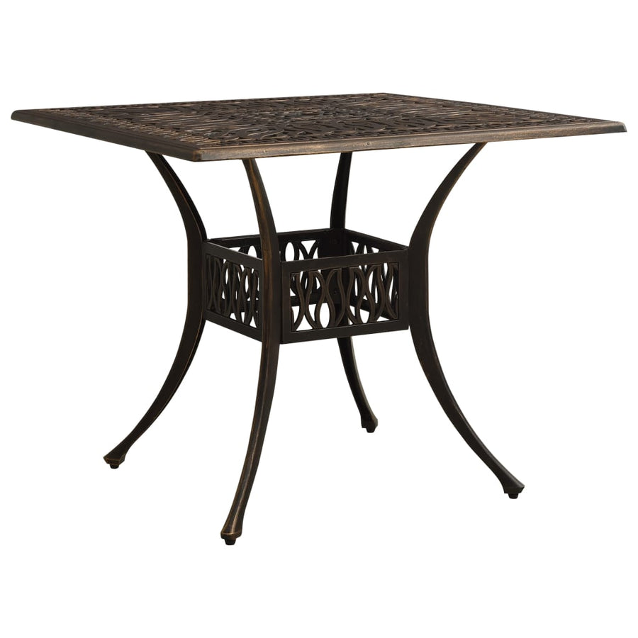 Tuintafel 90X90X73 Cm Gietaluminium Kleurig Brons