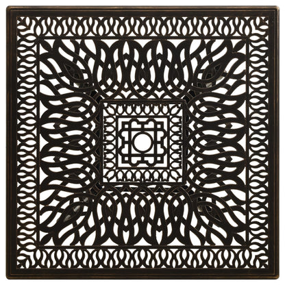 Tuintafel 90X90X73 Cm Gietaluminium Kleurig Brons