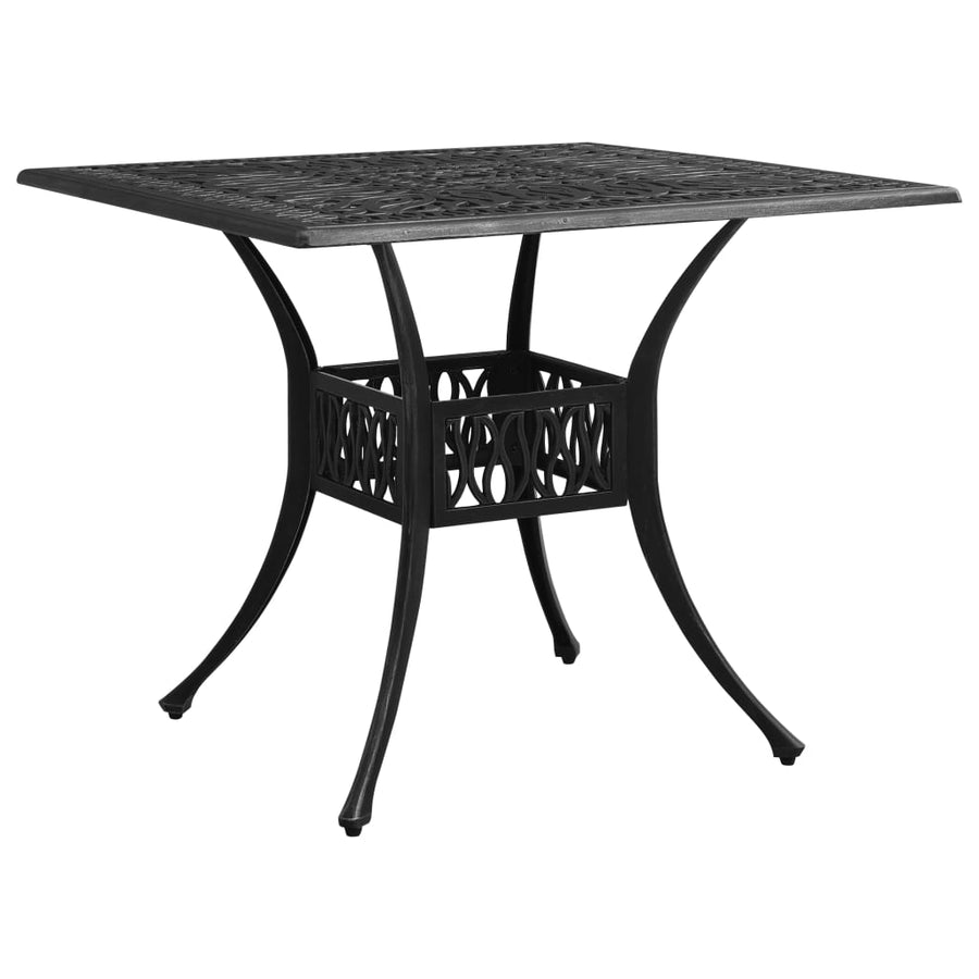 Tuintafel 90X90X73 Cm Gietaluminium Zwart