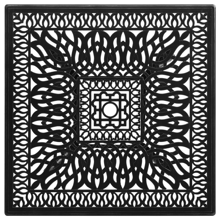 Tuintafel 90X90X73 Cm Gietaluminium Zwart