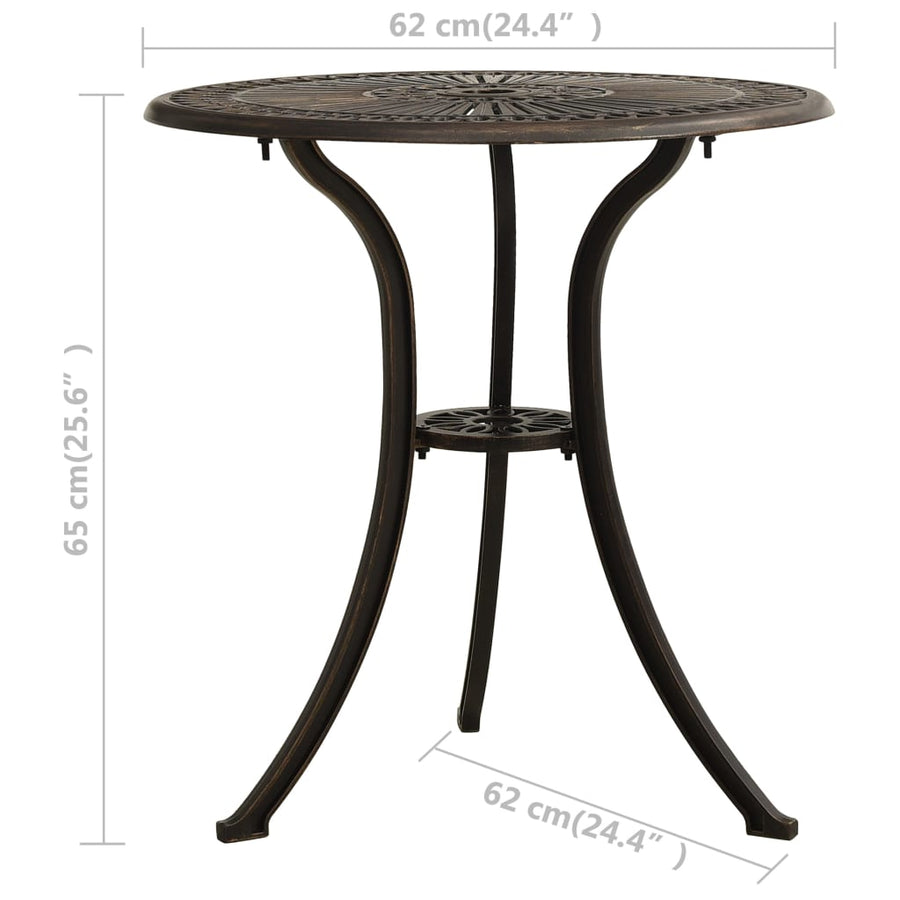 -Delige Bistroset Gietaluminium Kleurig Brons