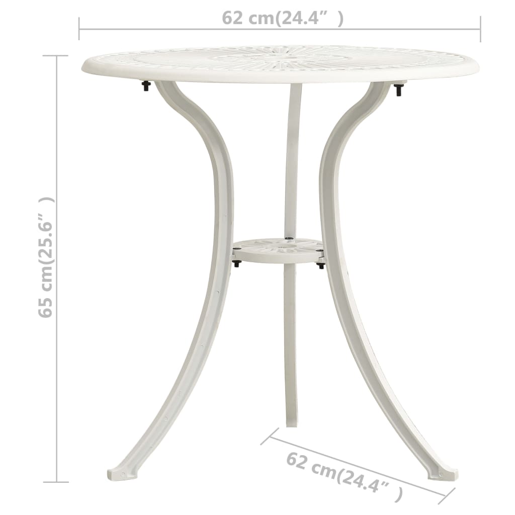 Bistroset Gietaluminium Wit