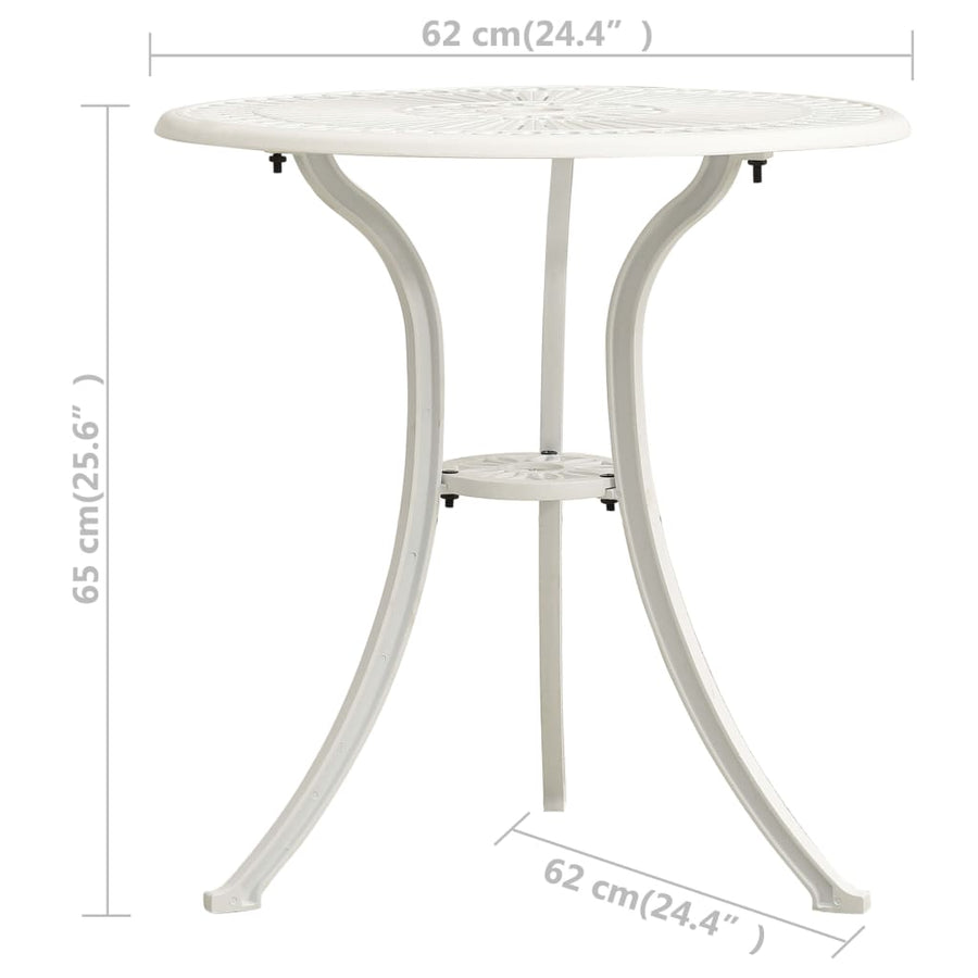 Bistroset Gietaluminium Wit