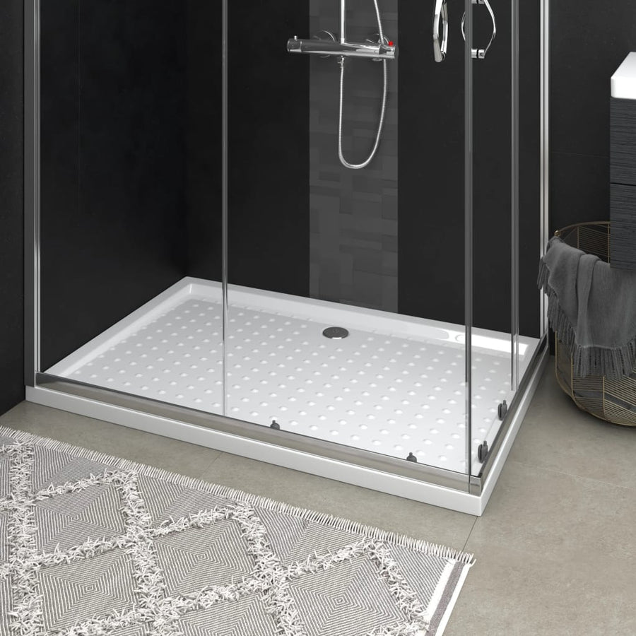 Douchebak Met Noppen 90X70X4 Cm Abs Wit
