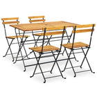 5-piece foldable solid acacia wood garden set