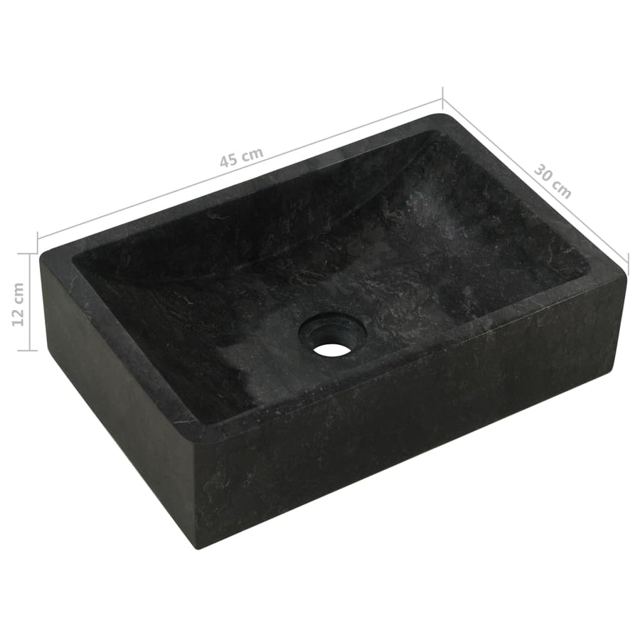 Wastafelkast Met Marmeren Wastafel Massief Teakhout 74 x 45 x 75 cm