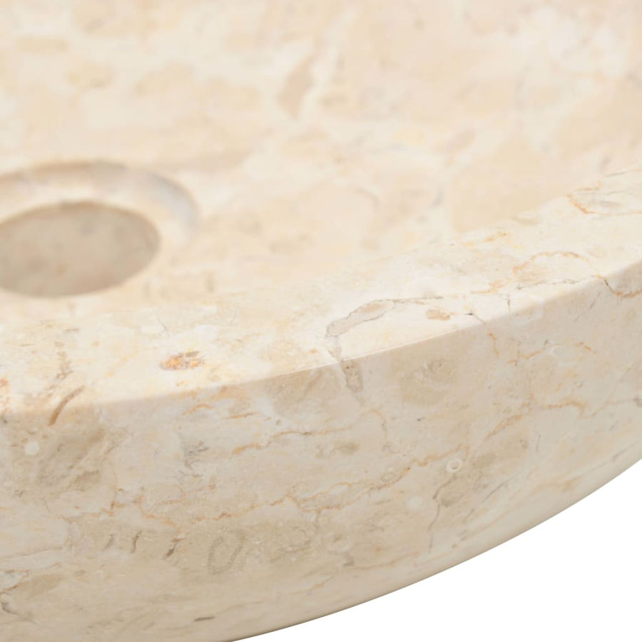 Wastafelkast Met Marmeren Wastafel Massief Teakhout Kleur 74 x 45 x 75 cm