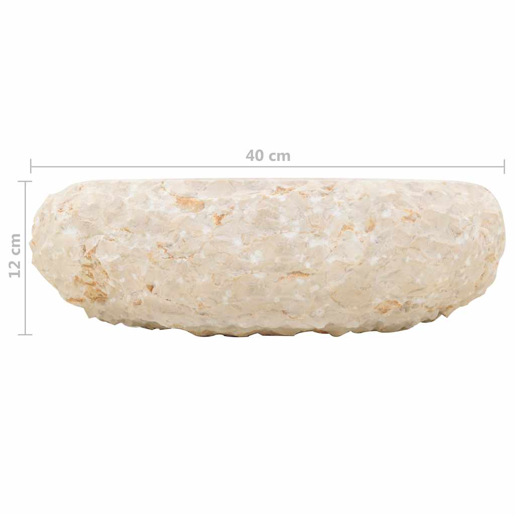 Wastafelkast Met Marmeren Wastafel Massief Teakhout Kleur Crème