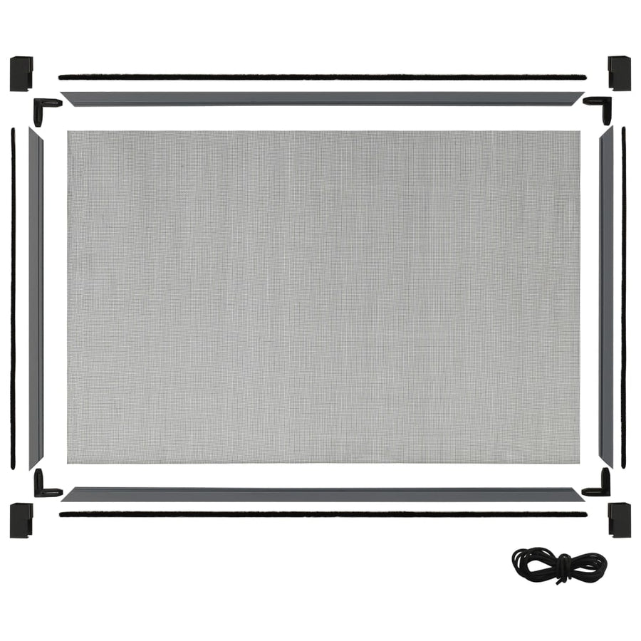 Raamhor uitschuifbaar (75-143)x50 cm antracietkleurig