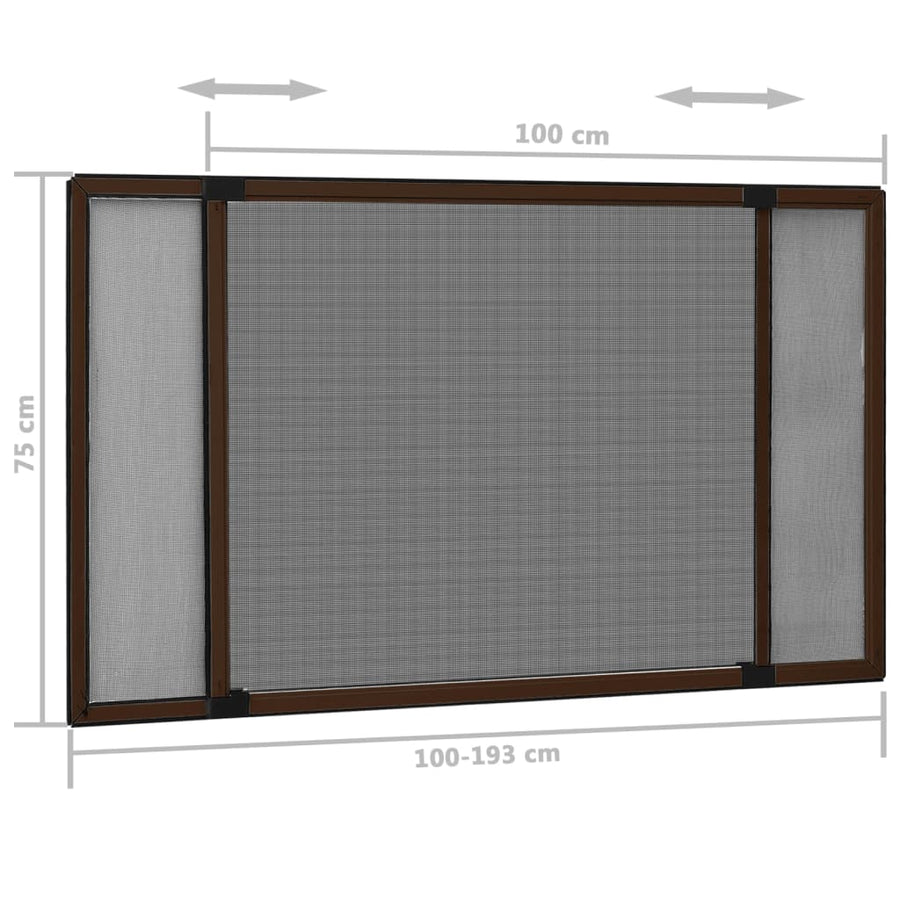 Raamhor Uitschuifbaar (100-193)X75 Cm Bruin 193 x 75 cm