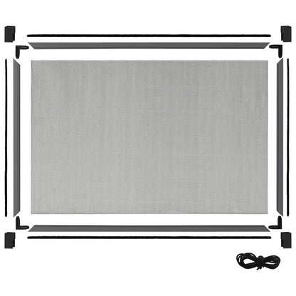 Raamhor uitschuifbaar (100-193)x75 cm antracietkleurig